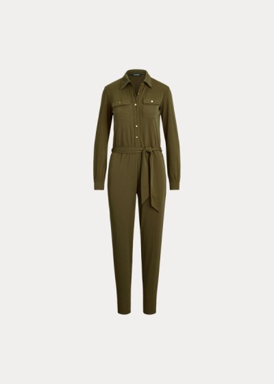 Women's Ralph Lauren Buttoned Jersey Jumpsuits | 047562WYV